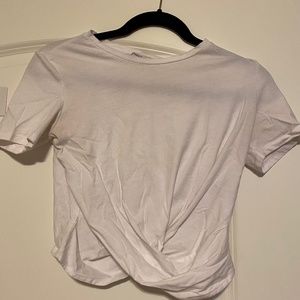White Zara crop top
